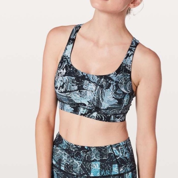 lululemon athletica Other - Lululemon Energy Bra in Eternal Wave Starlight Black